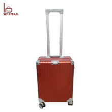 Customized aluminum suitcase luggage trolley eminent suitcase